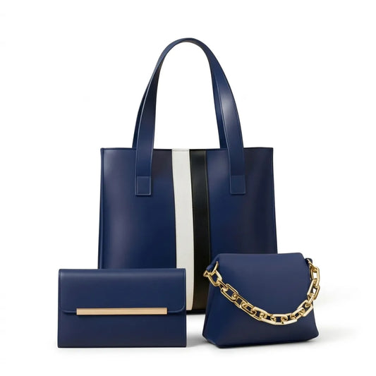 Luxury Women’s Tote Bag 3-Pieces Set (HSB-1014)