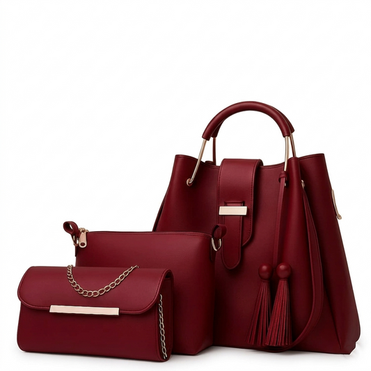 Elegant Women’s Handbag 3-Pieces Set (HSB-1015)