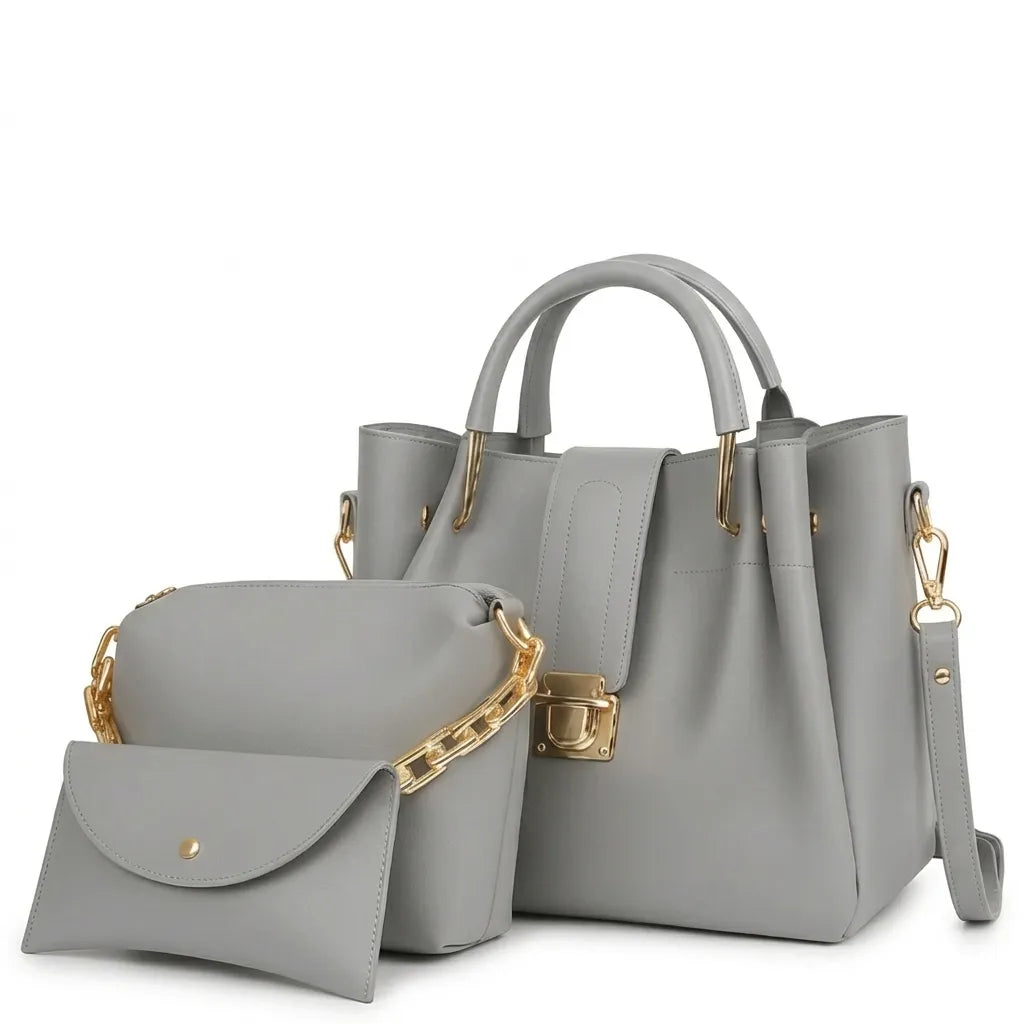 Luxury Women’s Handbag 3-Pieces Set (HSB-1016)