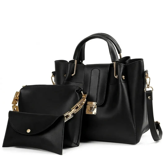Luxury Women’s Handbag 3-Pieces Set (HSB-1016)