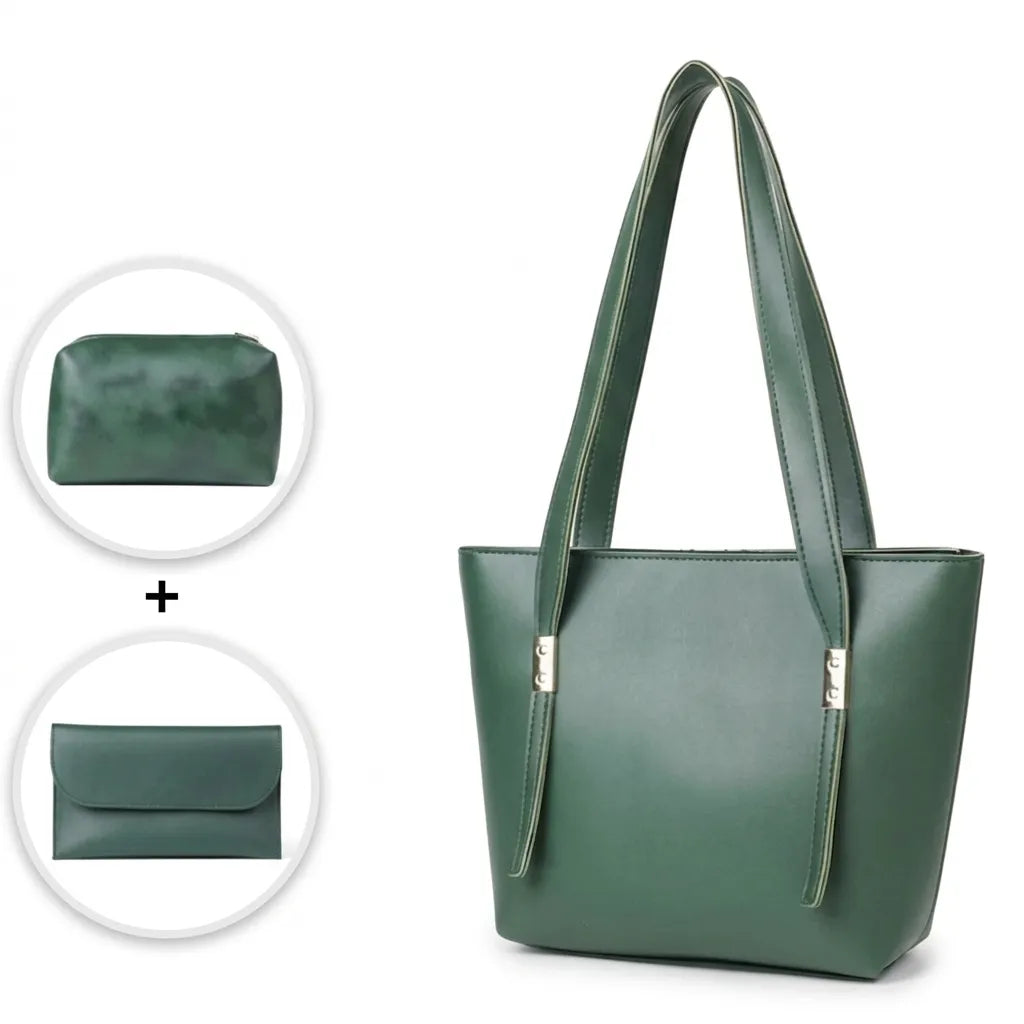 Women's Minimalist Tote Bag 3-Piece Set (B4U-1015)
