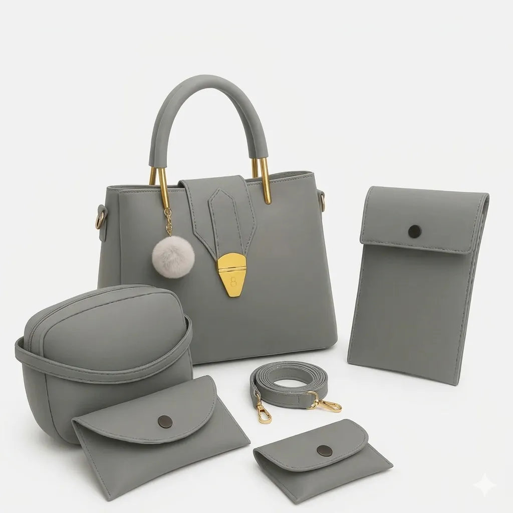 Women’s Luxury Handbag 5-Pieces Set (HSB-1010)