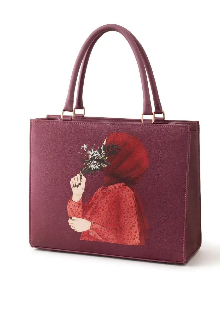 Aurelia Luxe Structured Tote – Classic Brown