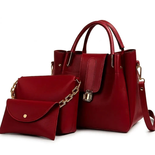 Luxury Women’s Handbag 3-Pieces Set (HSB-1016)