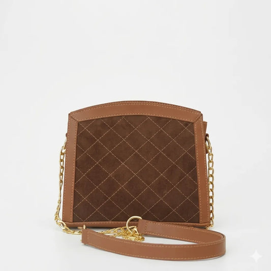 Quilted Chain Strap Crossbody Bag