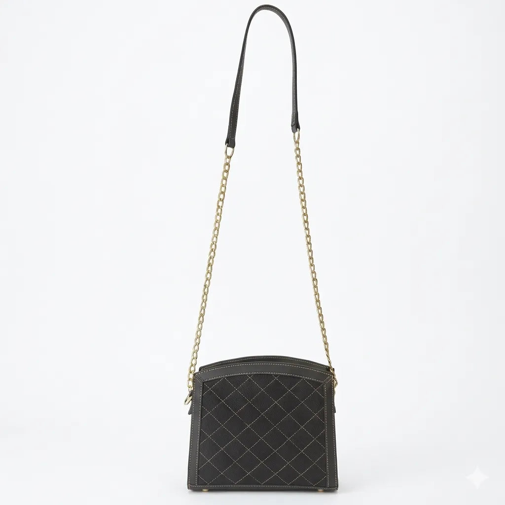 Quilted Chain Strap Crossbody Bag