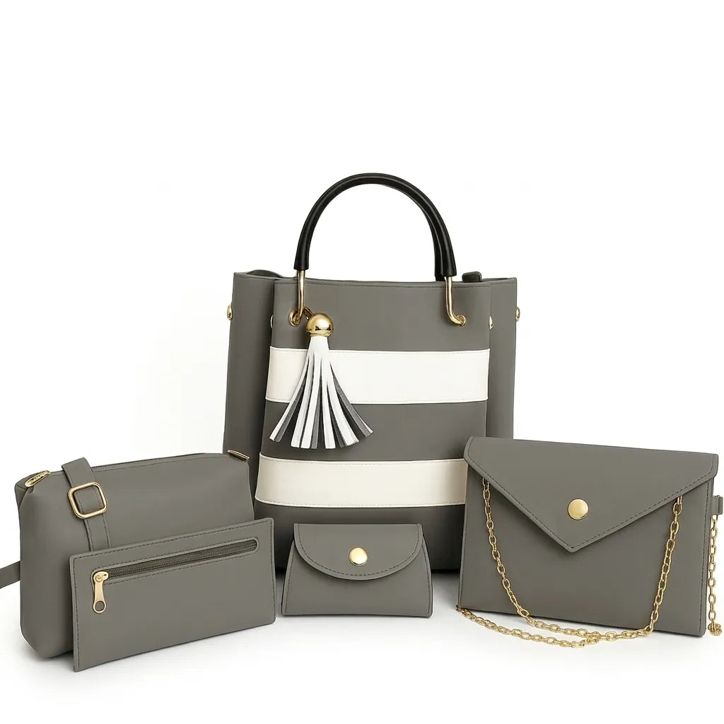 Trendy Women’s Handbag 5-Pieces Set (HSB-1020)