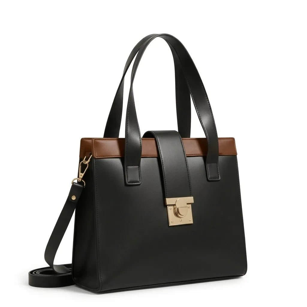 Luxury Women’s Tote Bag with Shoulder Strap 2-Pieces Set (HSB-1005)