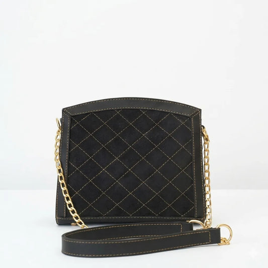 Quilted Chain Strap Crossbody Bag