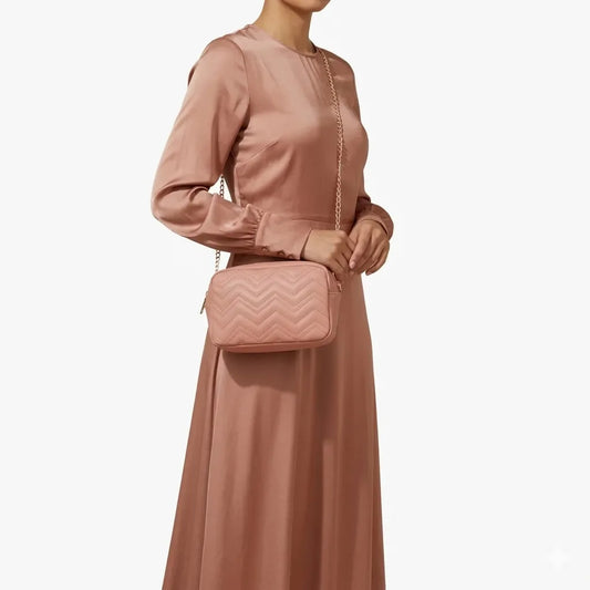 Women's Quilted Chain Crossbody Bag (B4U-1018)