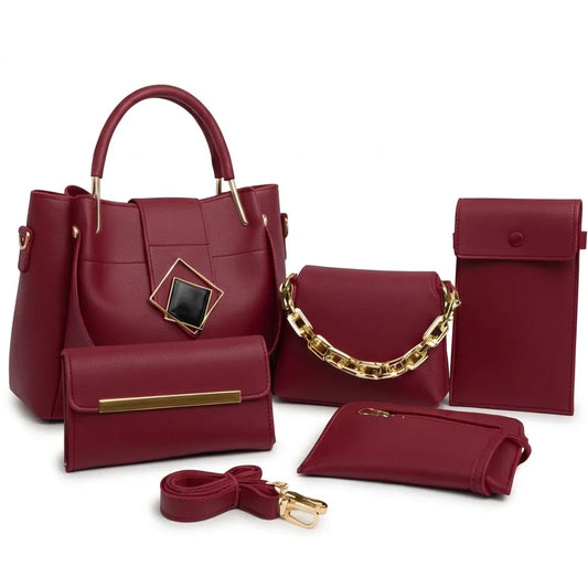 Women’s Luxury Handbag 5-Pieces Set (HSB-1006)