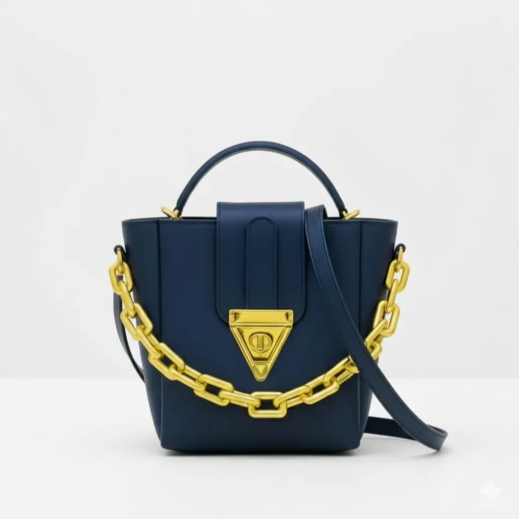 Luxury Women's Bucket Shoulder Bag with Shoulder Strap (HSB-1001)