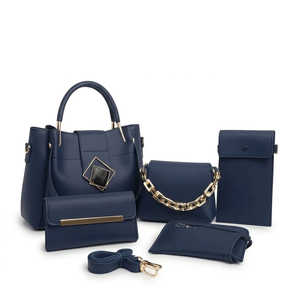 Women’s Luxury Handbag 5-Pieces Set (HSB-1006)
