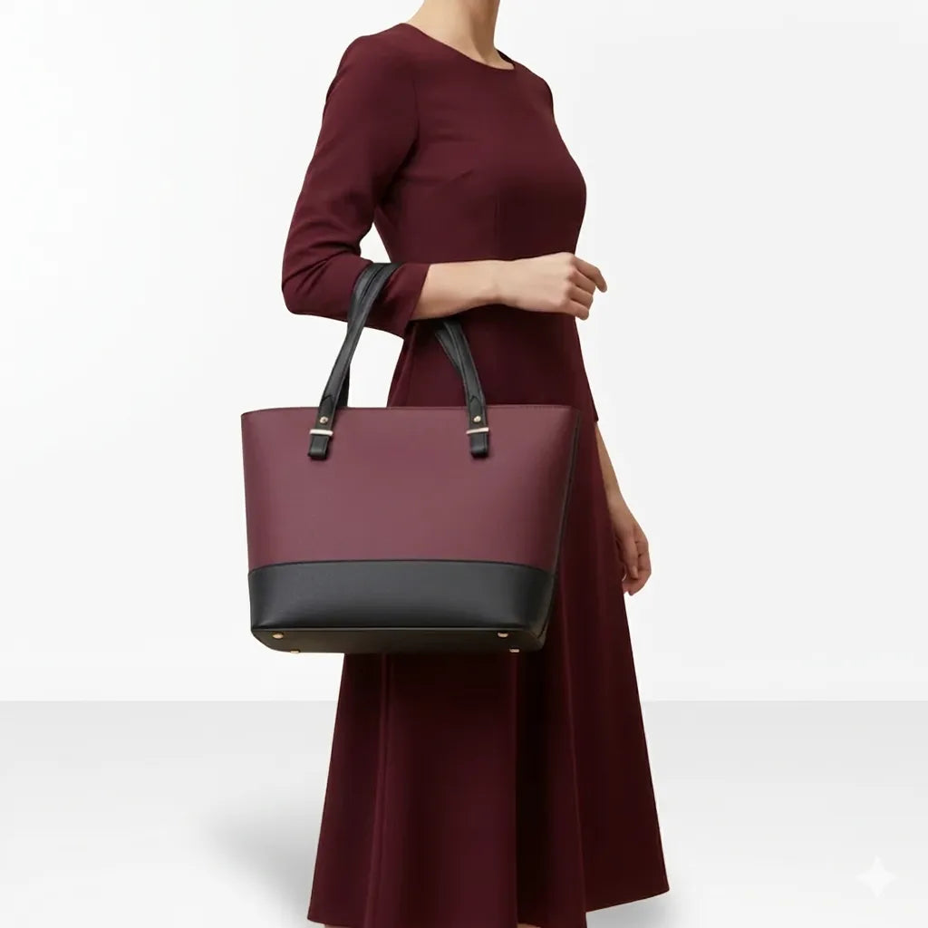 Women’s Luxury Tote Handbag 3-Pieces Set (B4U-1012)