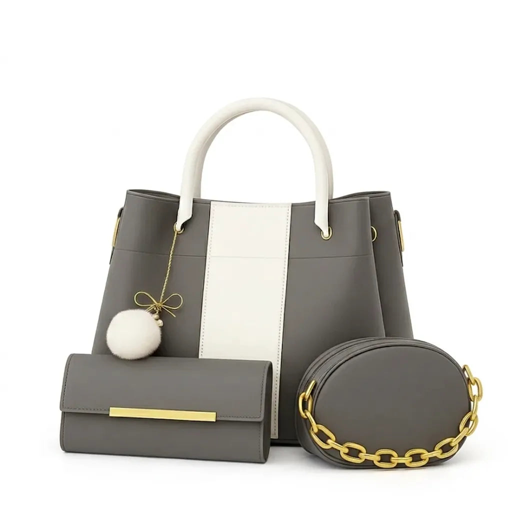 Luxury Women’s Handbag 3-Pieces Set (HSB-1018)