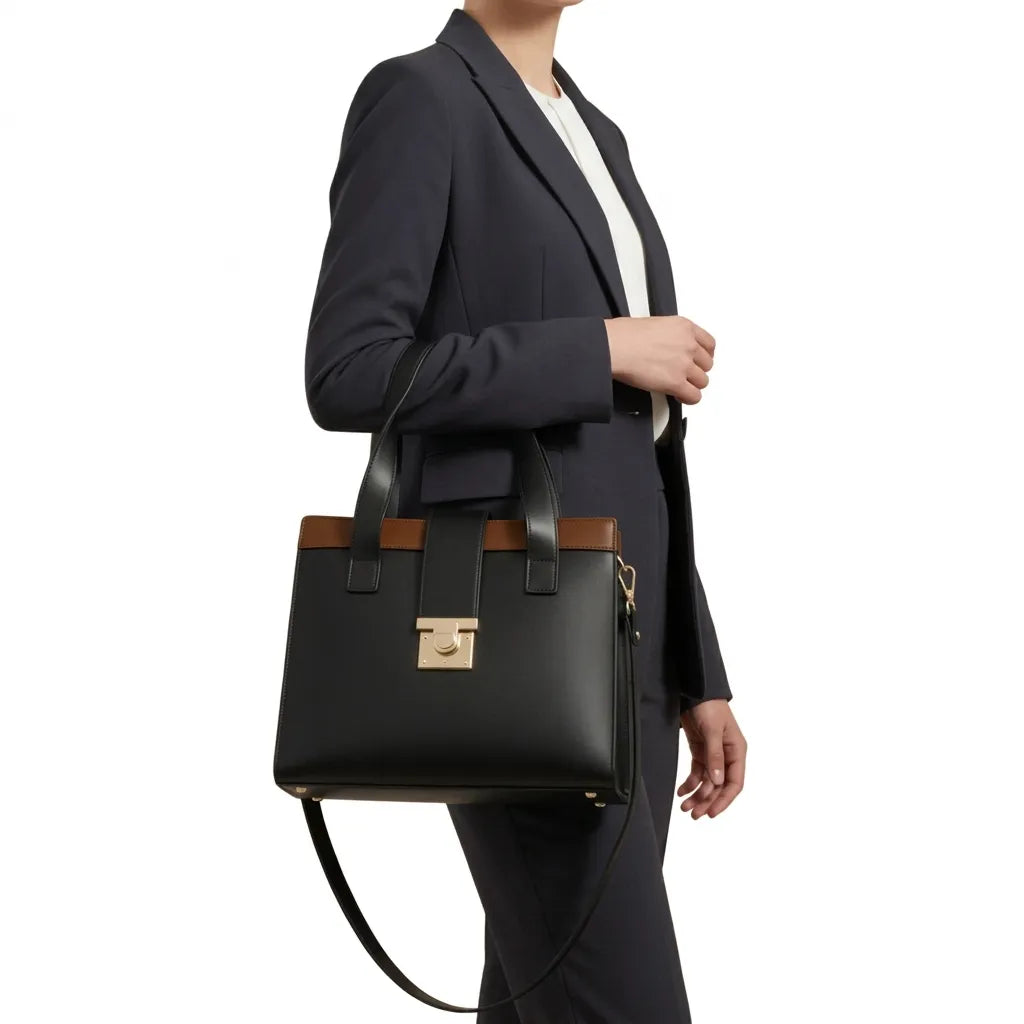 Luxury Women’s Tote Bag with Shoulder Strap 2-Pieces Set (HSB-1005)