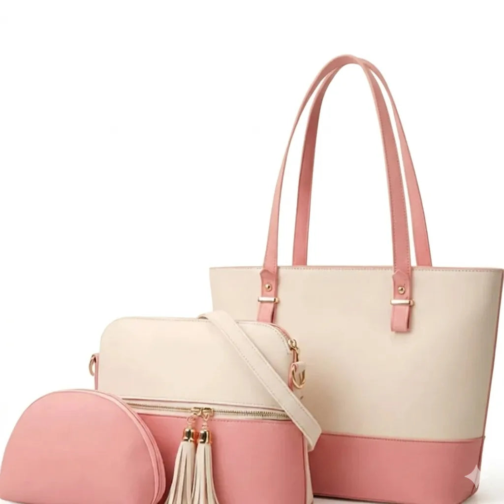 Women’s Luxury Tote Handbag 3-Pieces Set (B4U-1012)
