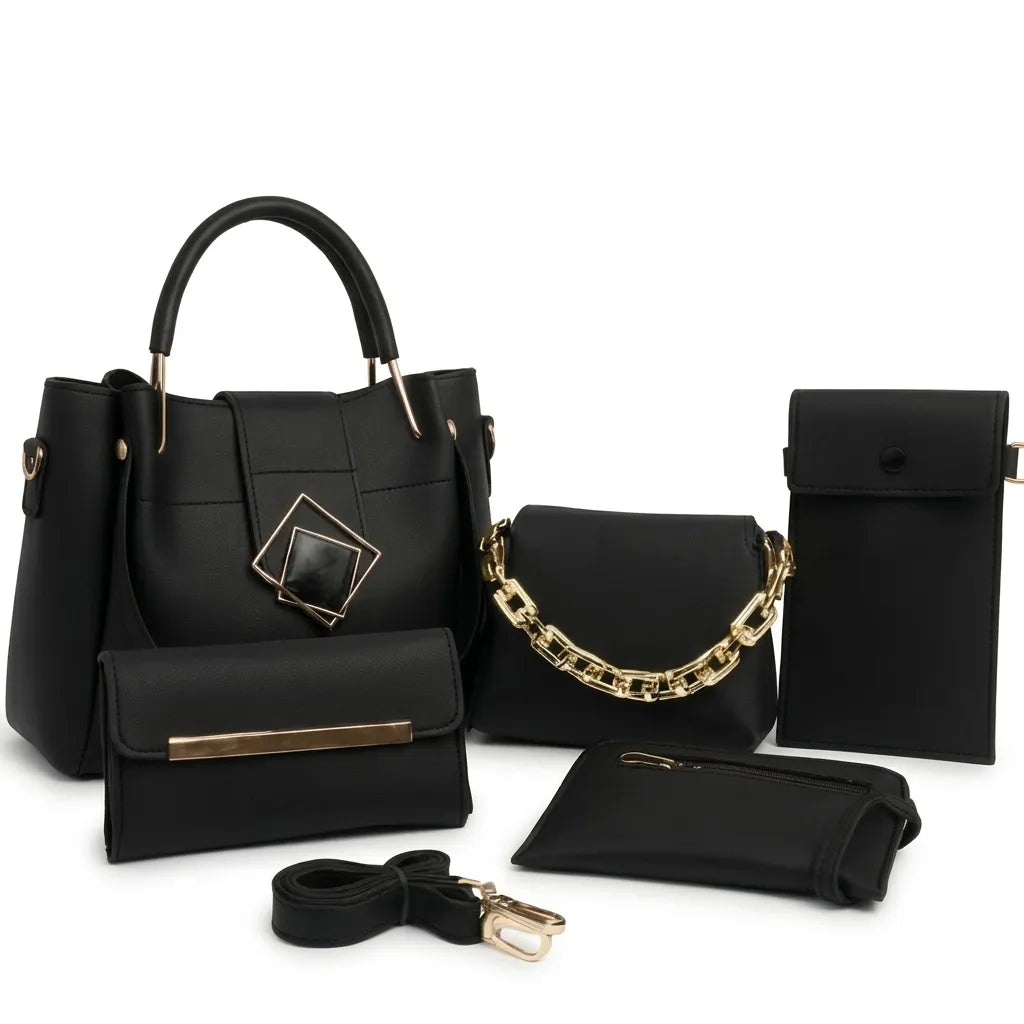 Women’s Luxury Handbag 5-Pieces Set (HSB-1006)